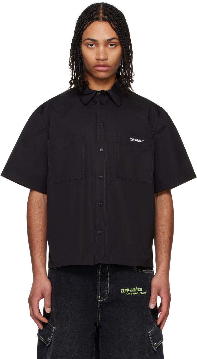 Сорочка Off-White Off-White Bookish Summer Shirt чорний | OMGG002C99FAB0021001