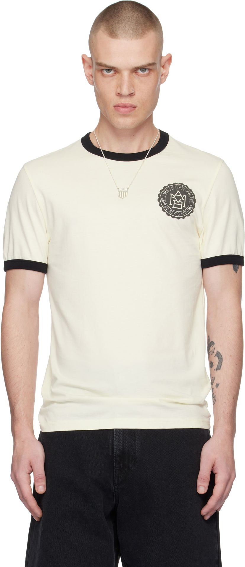 Футболка Ambush Ringer Graphic T-Shirt бежевий | BMAA00EF24JER0013110