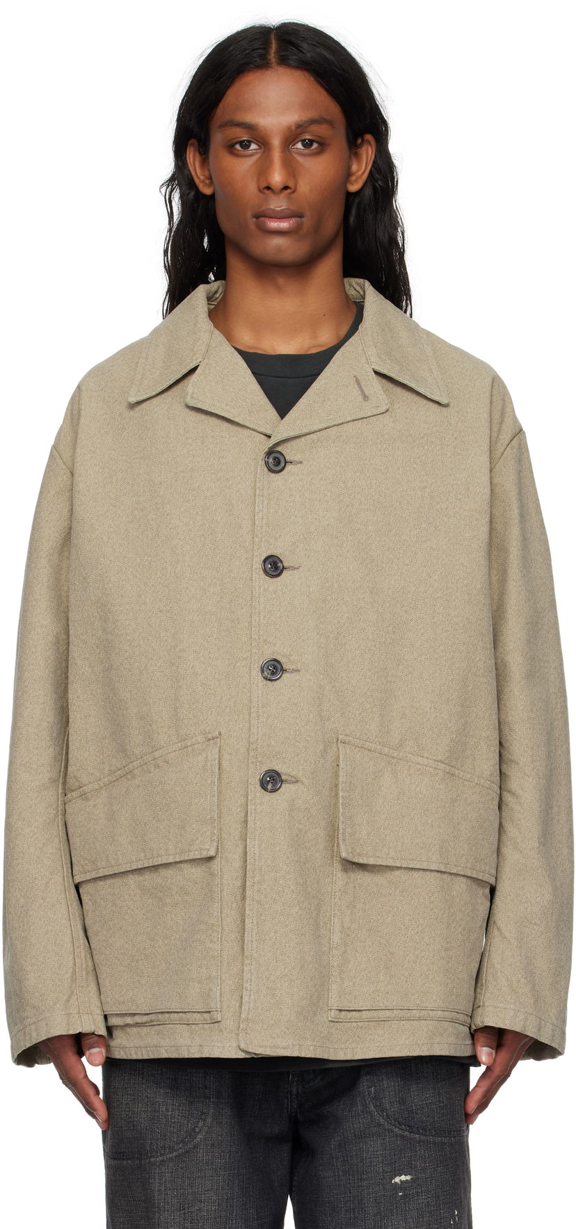 Куртка Maison Margiela Maison Margiela Cotton Caban Jacket бежевий | S50AM0629 M35310
