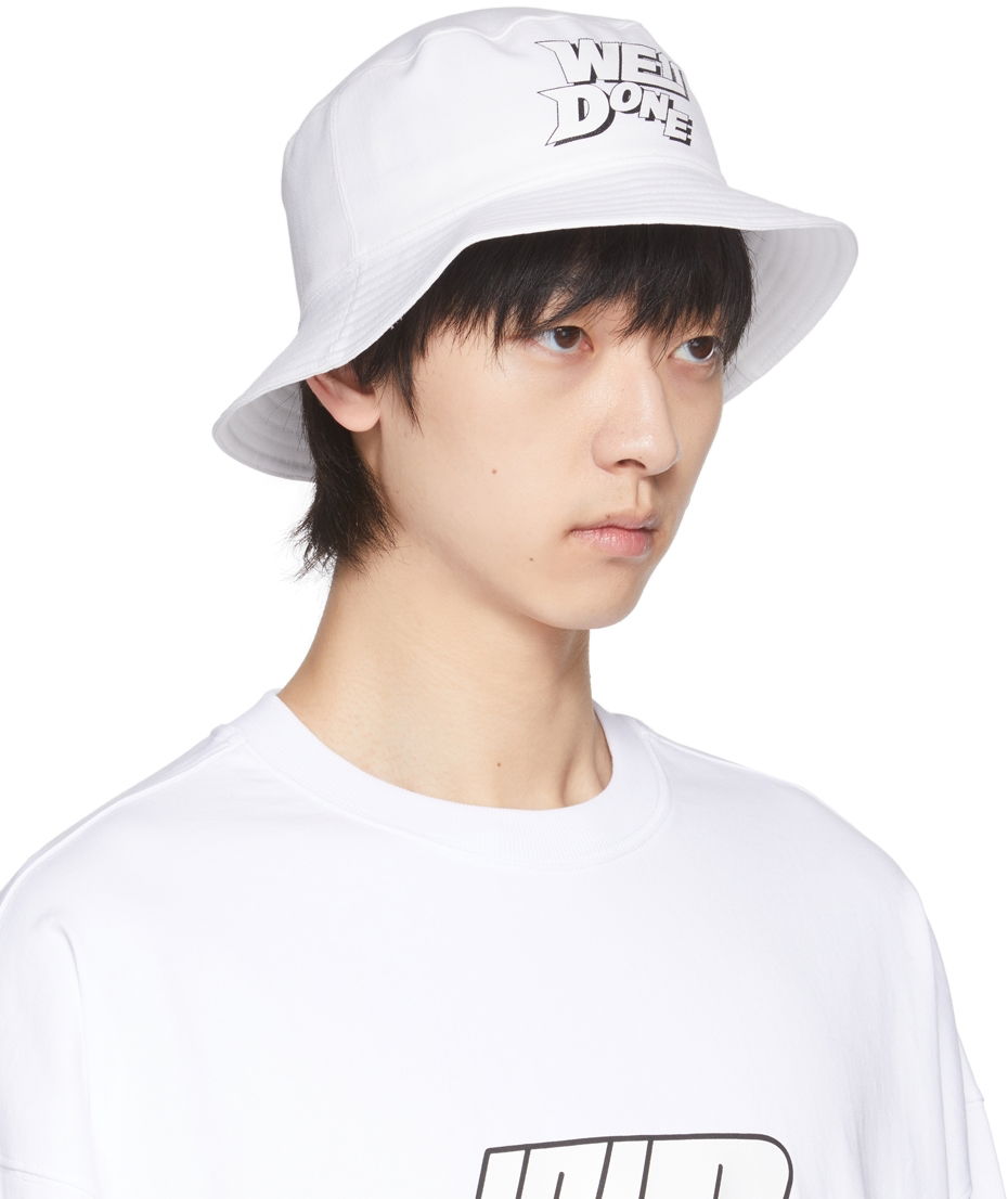 Капелюх We11done We11done Basic Logo Bucket Hat білий | WD-AH1-22-407-U-WH, 1