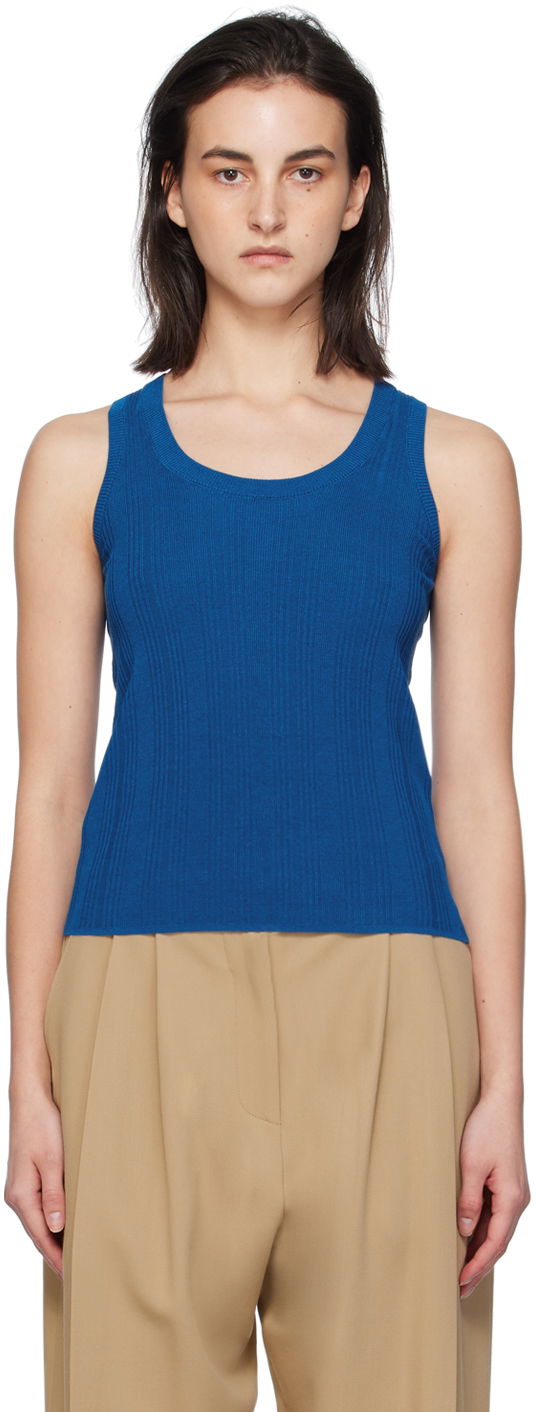 Безрукавка Max Mara Weekend Max Mara Ceylon Ribbed Tank Top Синій | 2415361022600016
