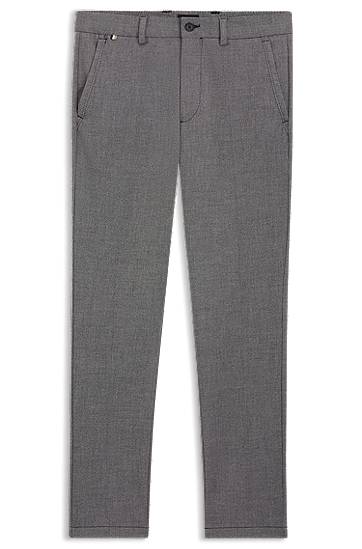 Штани BOSS Slim-Fit Melange Stretch Trousers Сірий | 50546875