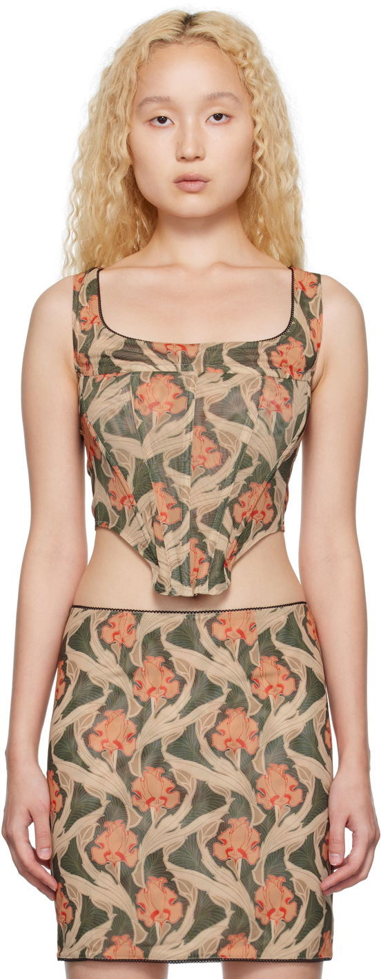 Безрукавка Miaou Miaou Campbell Floral Print Tank Top бежевий | 7020-CL-ANF