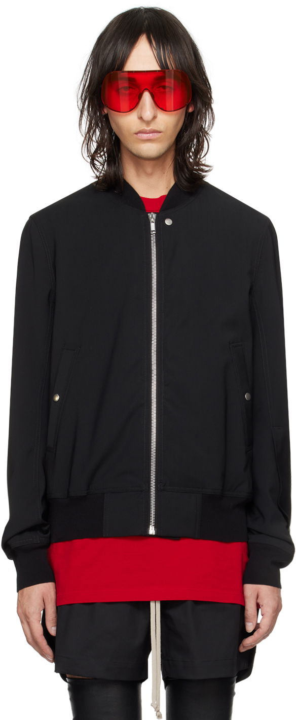 Куртка бомбер Rick Owens Classic Flight Bomber Jacket чорний | RU01D3782 WL