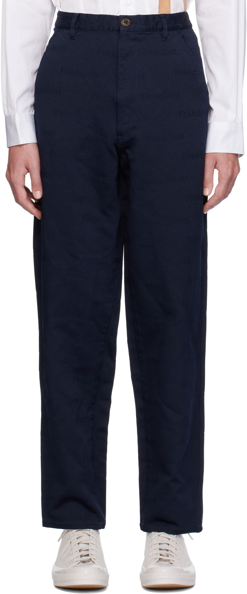 Штани Comme des Garçons Freedom Trousers темно-синій | FN-P503-051