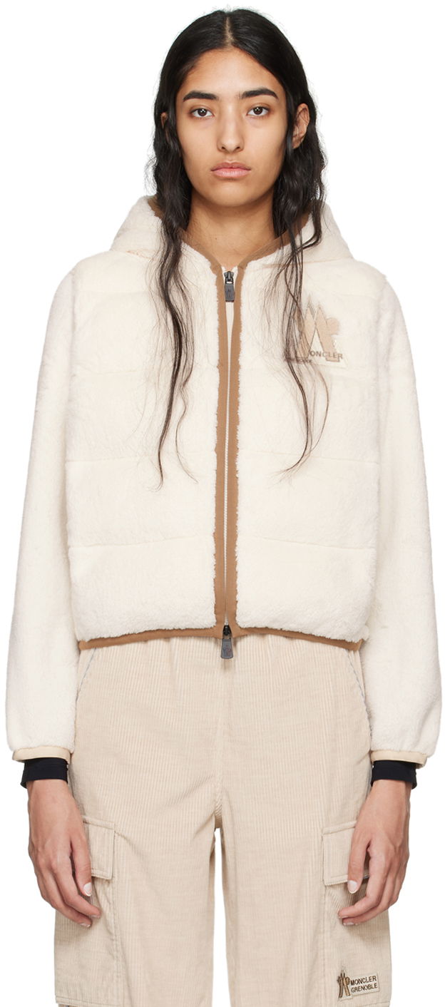 Куртка Moncler Grenoble Off-White Logo Patch Down Jacket білий | J20988G00009899ML
