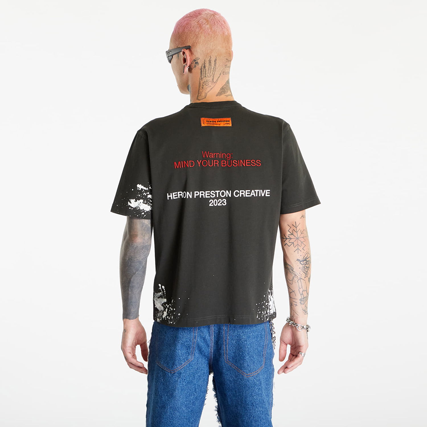 Футболка HERON PRESTON 'H.P.C. Security' T-Shirt чорний | HMAA032F23JER0101001, 1