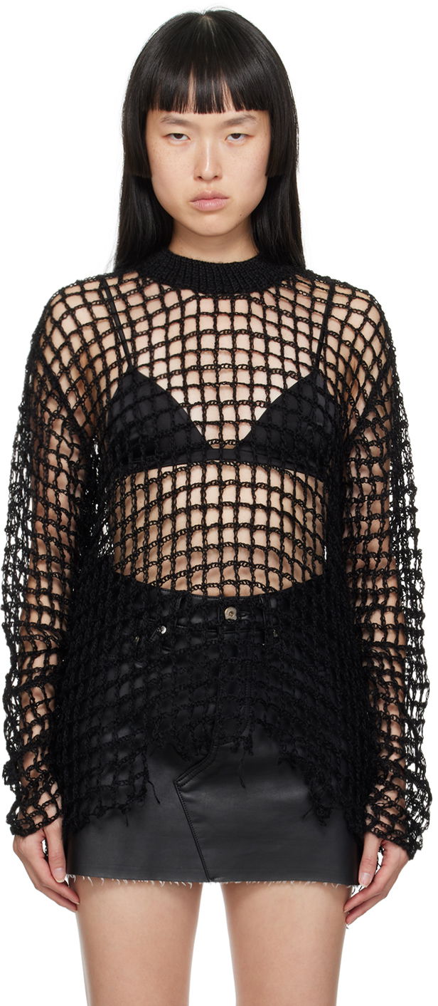Cветр Junya Watanabe Frayed Hem Knitted Sweater чорний | JL-N027-051