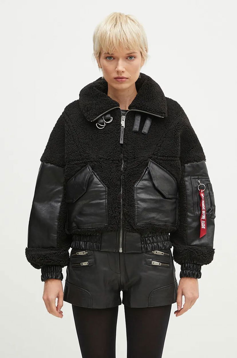 Куртка бомбер Alpha Industries Teddy Bomber Jacket чорний | 148001