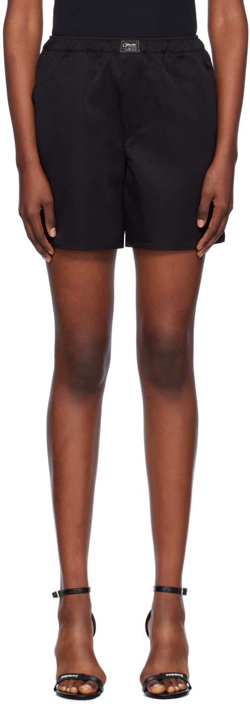 Шорти Coperni Designer Satin Boxer Shorts чорний | COPP92F3004