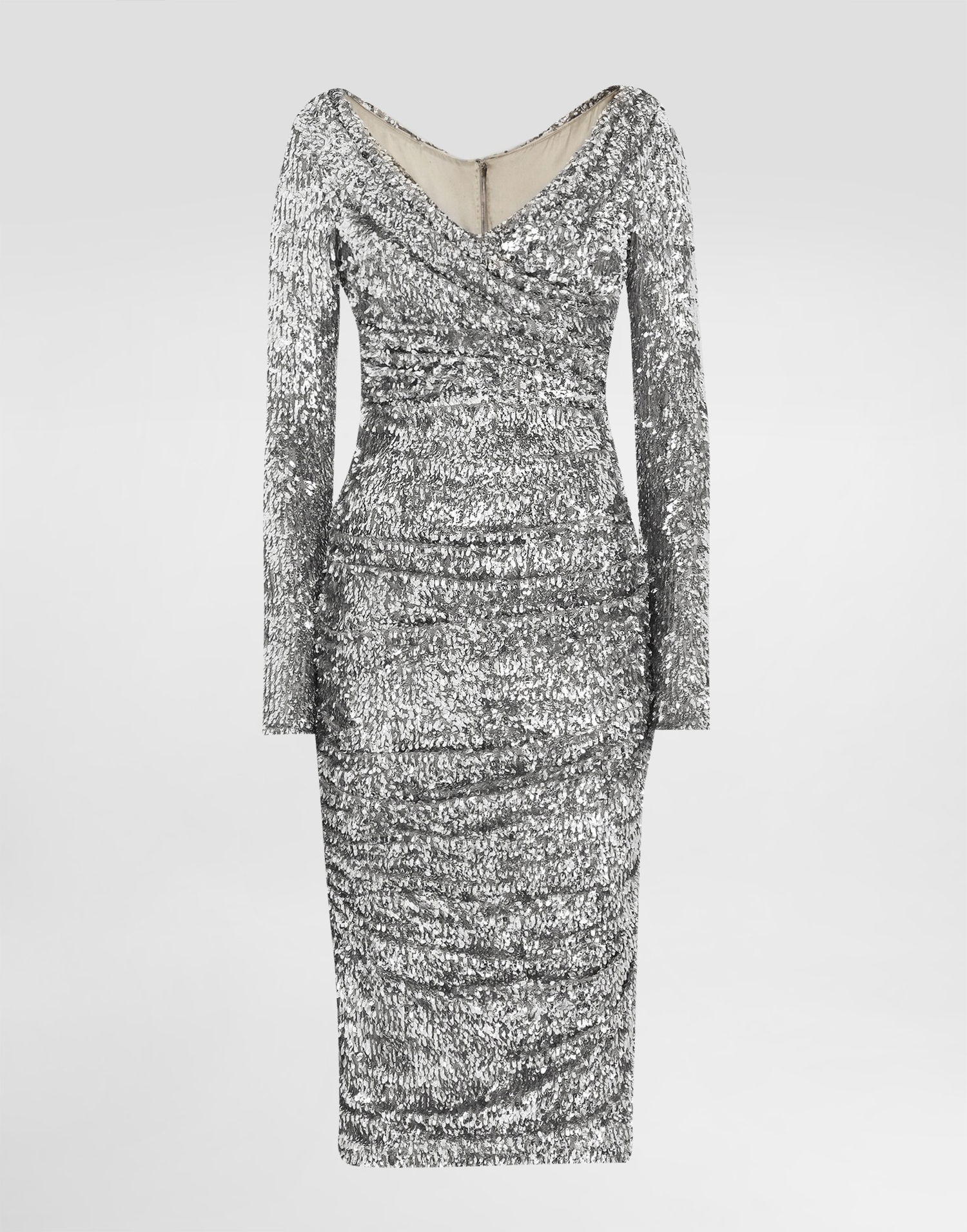 плаття Dolce & Gabbana Draped Sequin Dress Collection 42 Металік | F60EMTFLSMCS0998, 0