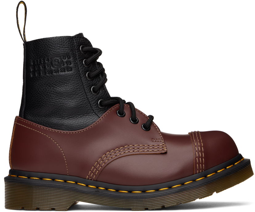 Кросівки та взуття Maison Margiela MM6 Maison Margiela x Dr. Martens 1460 Twist ST Boots Червоний | SH3WU0008 P8029