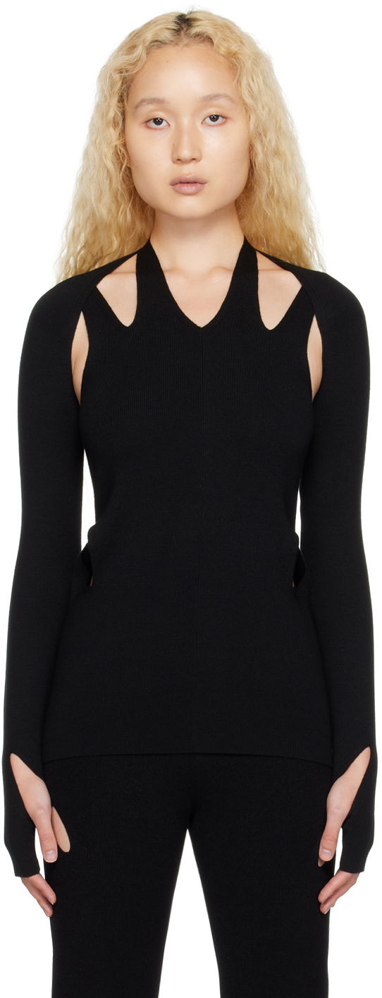 Безрукавка Dion Lee Cutout Long Sleeve Top чорний | C7146F22