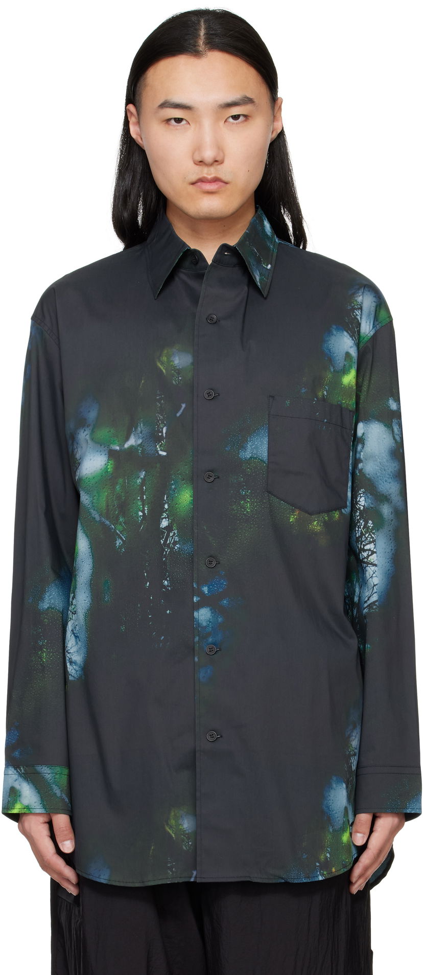 Сорочка Y-3 Y-3 Allover Print Shirt чорний | JL8299