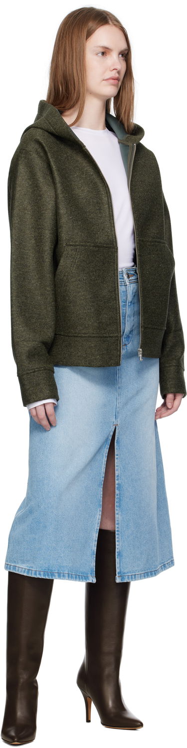 Світшоти A.P.C. A.P.C. Alvin Wool Zip-Up Hoodie Зелений | PSAFU-M27993, 3