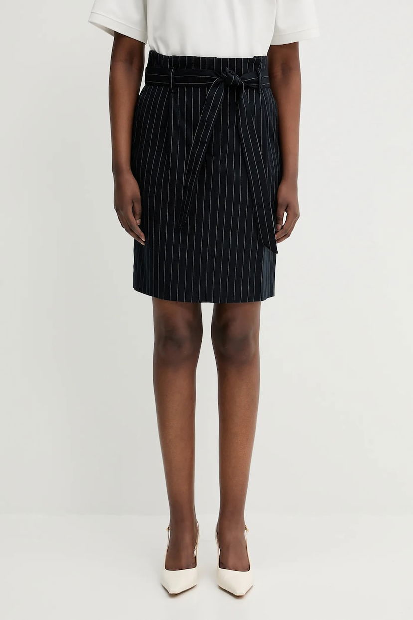Спідниця MAISON KITSUNÉ Maison Kitsuné Paperbag Pleated Mini Skirt чорний | OW01521WT3007
