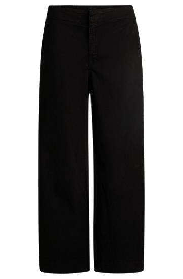 Штани BOSS Stretch Cotton Twill Culottes чорний | 50531767