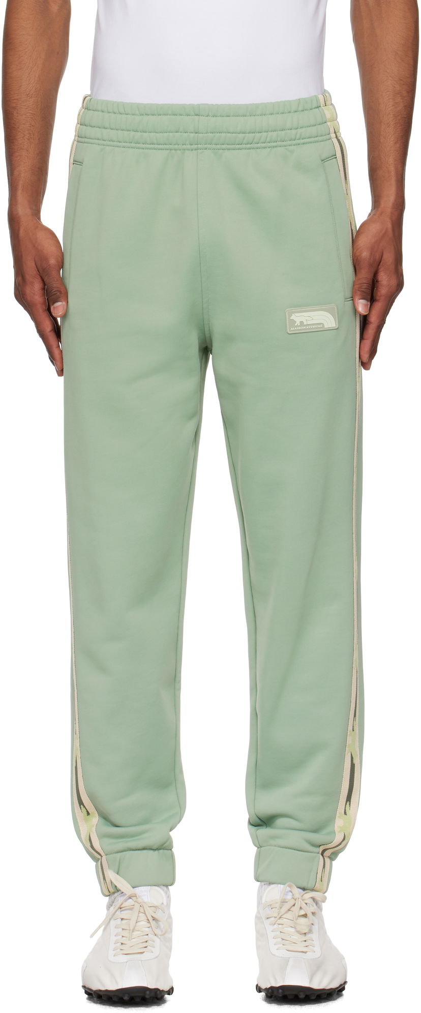Спортивні штани MAISON KITSUNÉ Maison Kitsuné Flash Fox Track Pants Зелений | OM01126KM0322