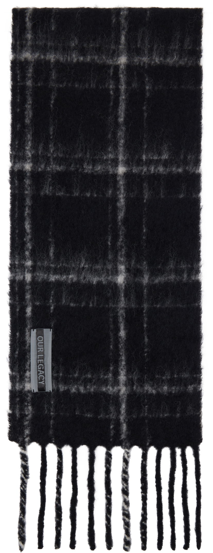 Шарф OUR LEGACY Estate Scarf with Fringe чорний | A4248EBF