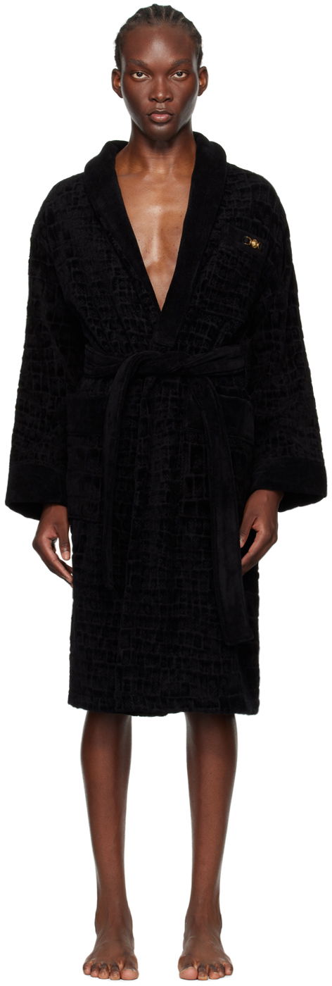піжами Versace Icon Pattern Robe чорний | ZACJ00008_1A11960