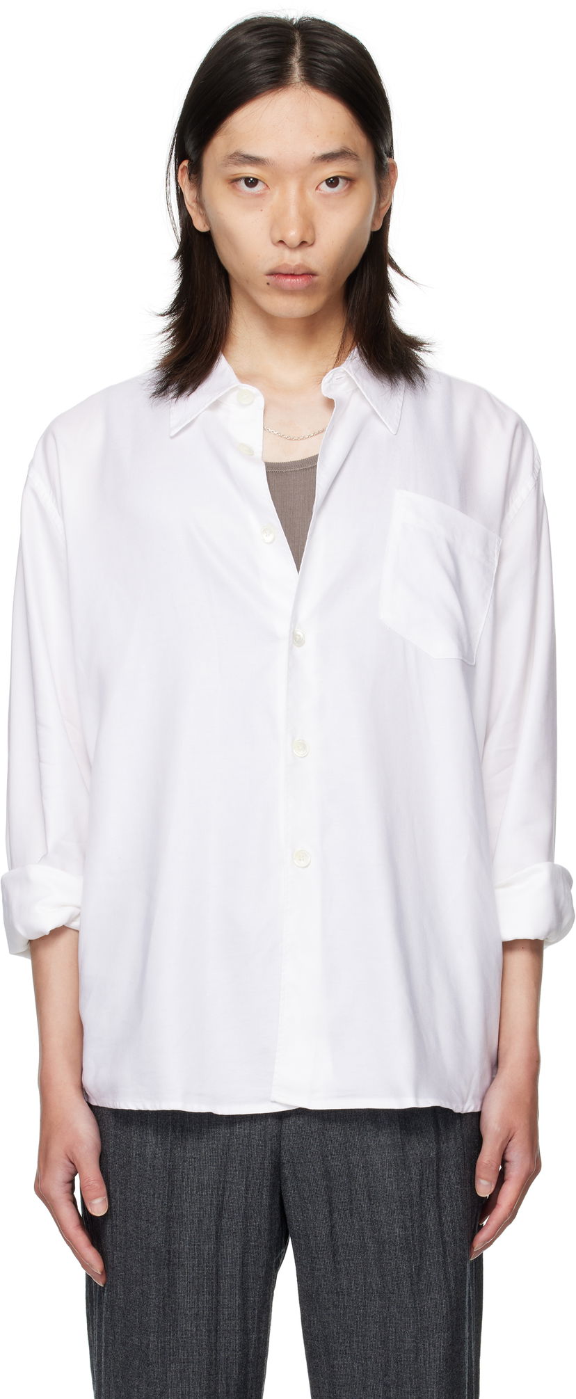 Сорочка OUR LEGACY Our Legacy Beyond Button-Up Shirt білий | M4252BSW