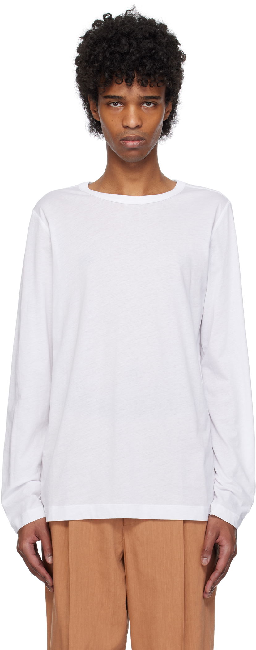 Футболка Dries Van Noten Dries Van Noten Long Sleeve T-Shirt білий | 251-021144-1608