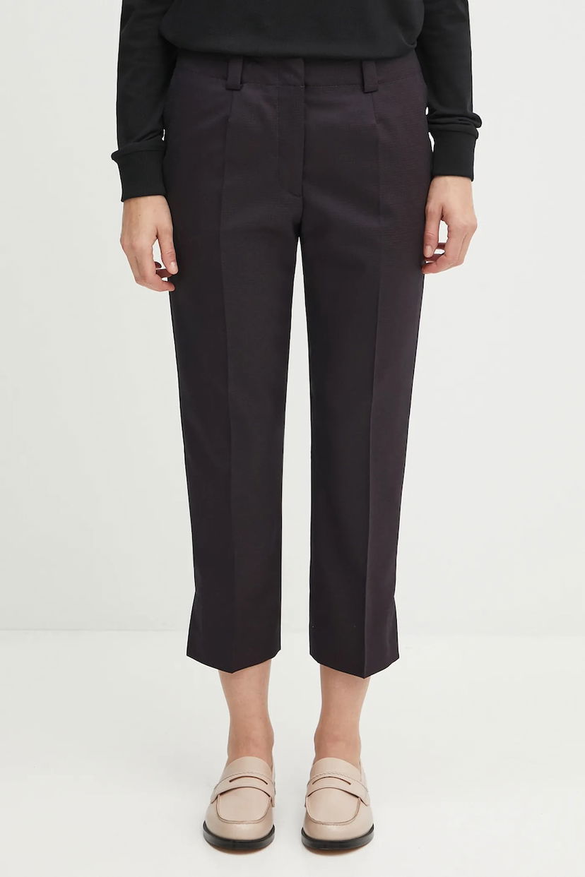 Штани KENZO Kenzo Weave Cropped High Waist Pants чорний | FF62PA0939ID