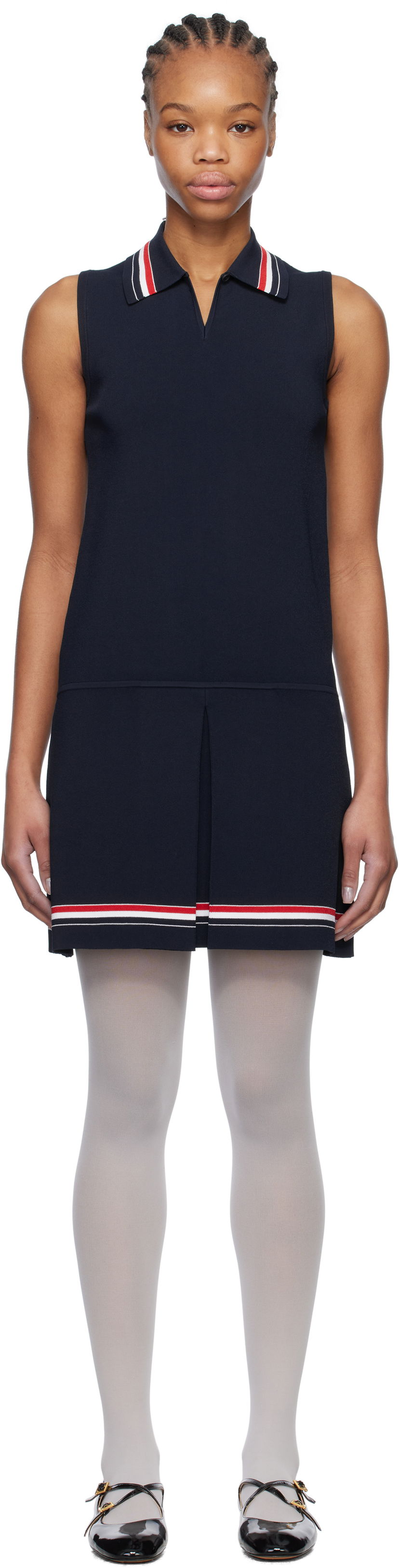 плаття Thom Browne Thom Browne Tennis Polo Minidress темно-синій | FKD174A-Y5502