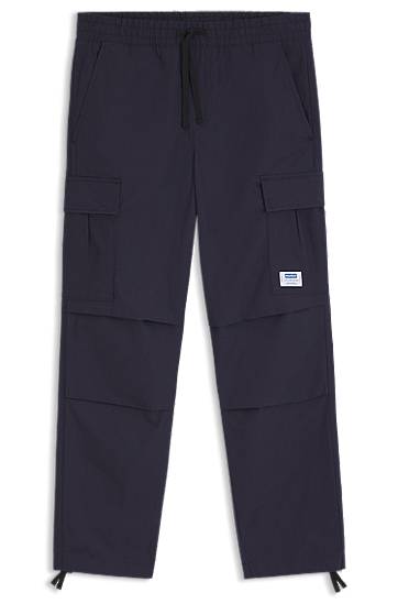 Штани карго BOSS Relaxed Fit Ripstop Cargo Trousers темно-синій | 50545643