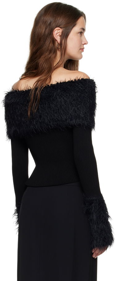 Cветр Jean Paul Gaultier Jean Paul Gaultier Ribbed Off-The-Shoulder Sweater чорний | 25/03-W-PO018-K005-00, 2