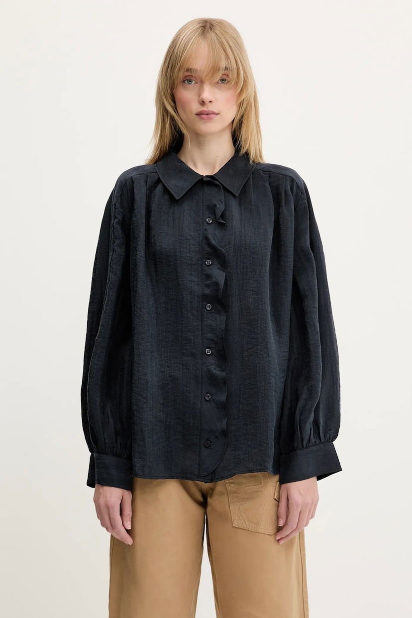 Сорочка Samsoe Samsoe Samsoe Samsoe Sathistle Relaxed Fit Shirt чорний | F25100022