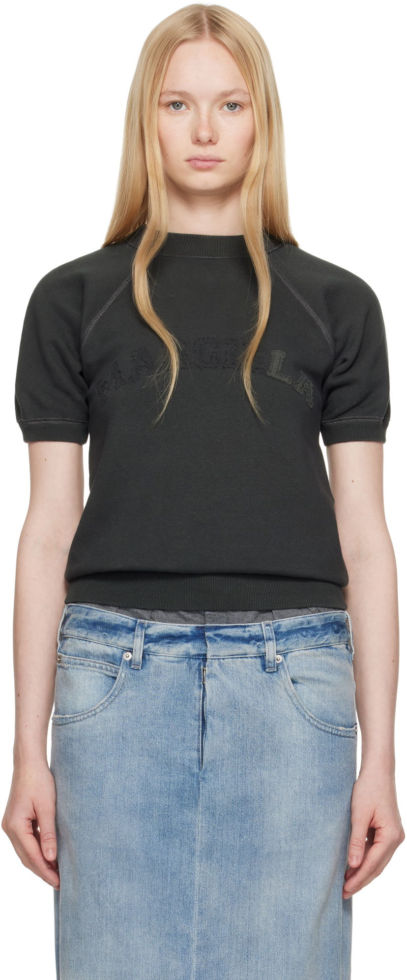 Cветр Maison Margiela Maison Margiela Short Sleeve Sweatshirt Сірий | S51GU0136 M25016
