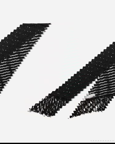 Шарф KIKO KOSTADINOV Tarr Night Sky Textured Patterned Scarf with Fringe чорний | KKAW25KN09 112, 3