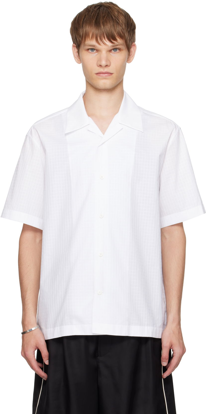 Сорочка Jil Sander Jil Sander Cotton Camp Collar Shirt білий | J61DL0061_J45302
