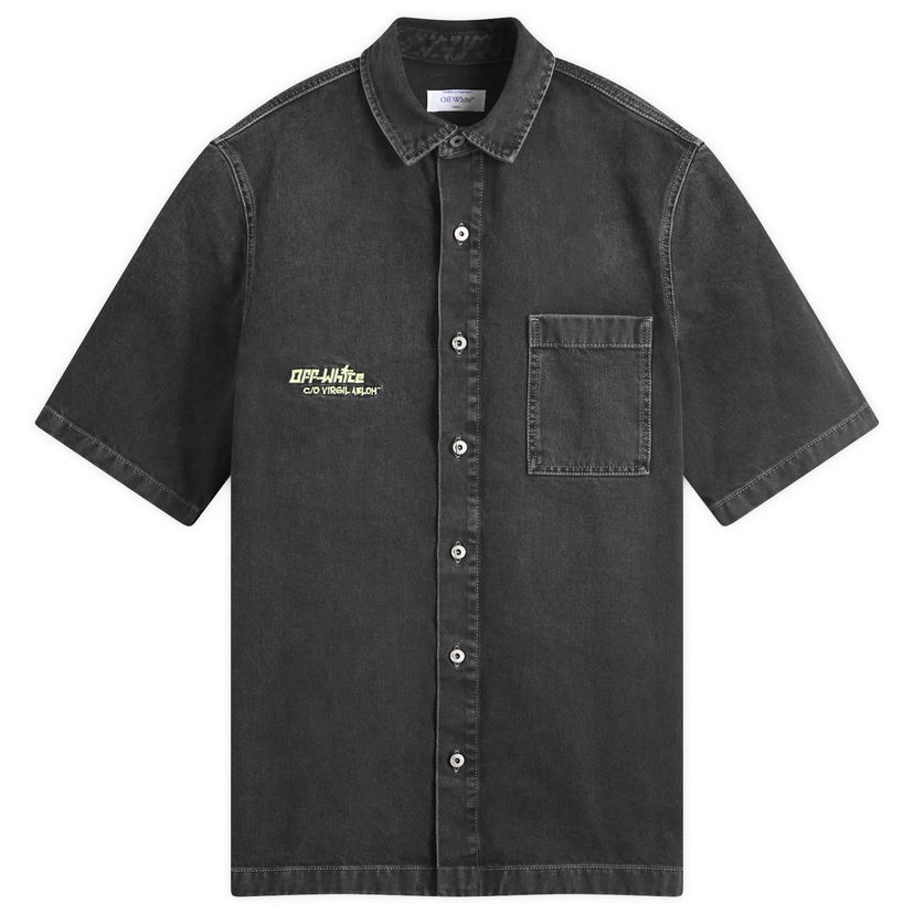 Сорочка Off-White Black Denim Bowling Shirt чорний | OMYD05AS25DEN0011350