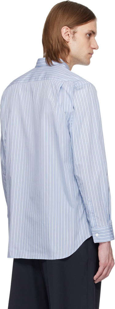 Сорочка Comme des Garçons Comme des Garçons Yarn Dyed Stripe Poplin & Check Shirt Синій | FO-B014-051, 2