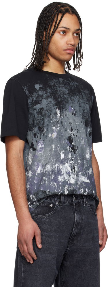 Футболка rag & bone Rag & Bone Splatter Print T-Shirt чорний | MBC25ST033KJ33, 1
