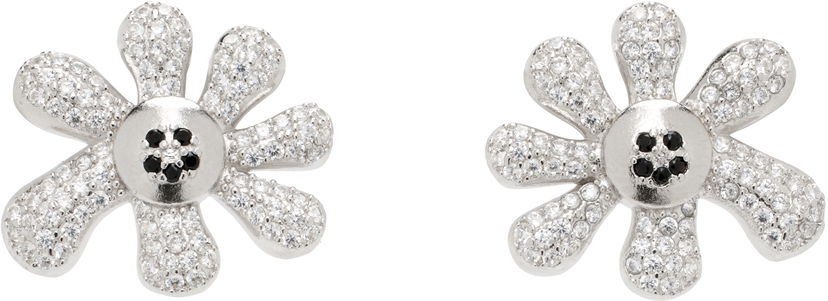 Сережки Collina Strada Collina Strada Happy Blossom Pave Earrings Металік | XX1074