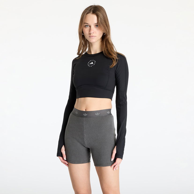 Кроп-топи adidas Performance Stella McCartney Truestrength Yoga Cropped Longsleeve Top чорний | IW3859