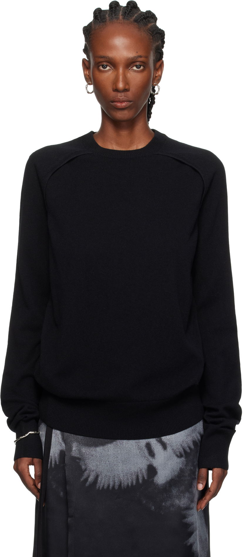 Cветр Ann Demeulemeester Ann Demeulemeester Ulu Cut-Out Sweater чорний | CO02-W-KN01-FA147-099