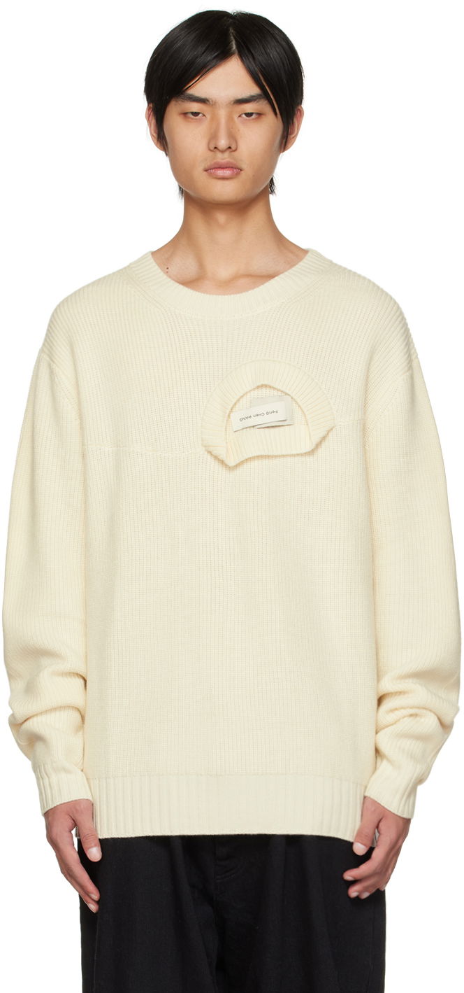 Cветр Feng Chen Wang Feng Chen Wang Double Neck Sweater бежевий | FUF14KT12