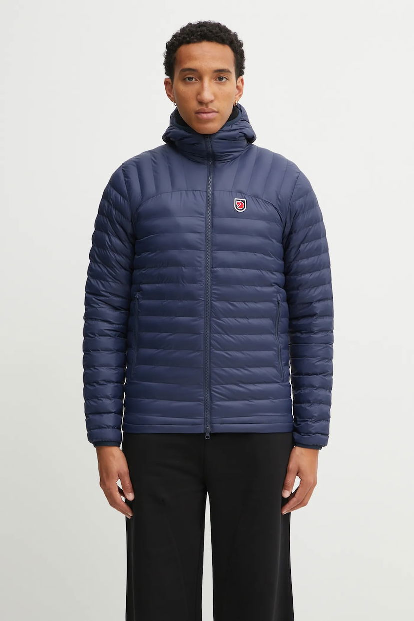 Пуховик FJÄLLRÄVEN Expedition Lätt Transitional Hooded Puffer Jacket темно-синій | F86119