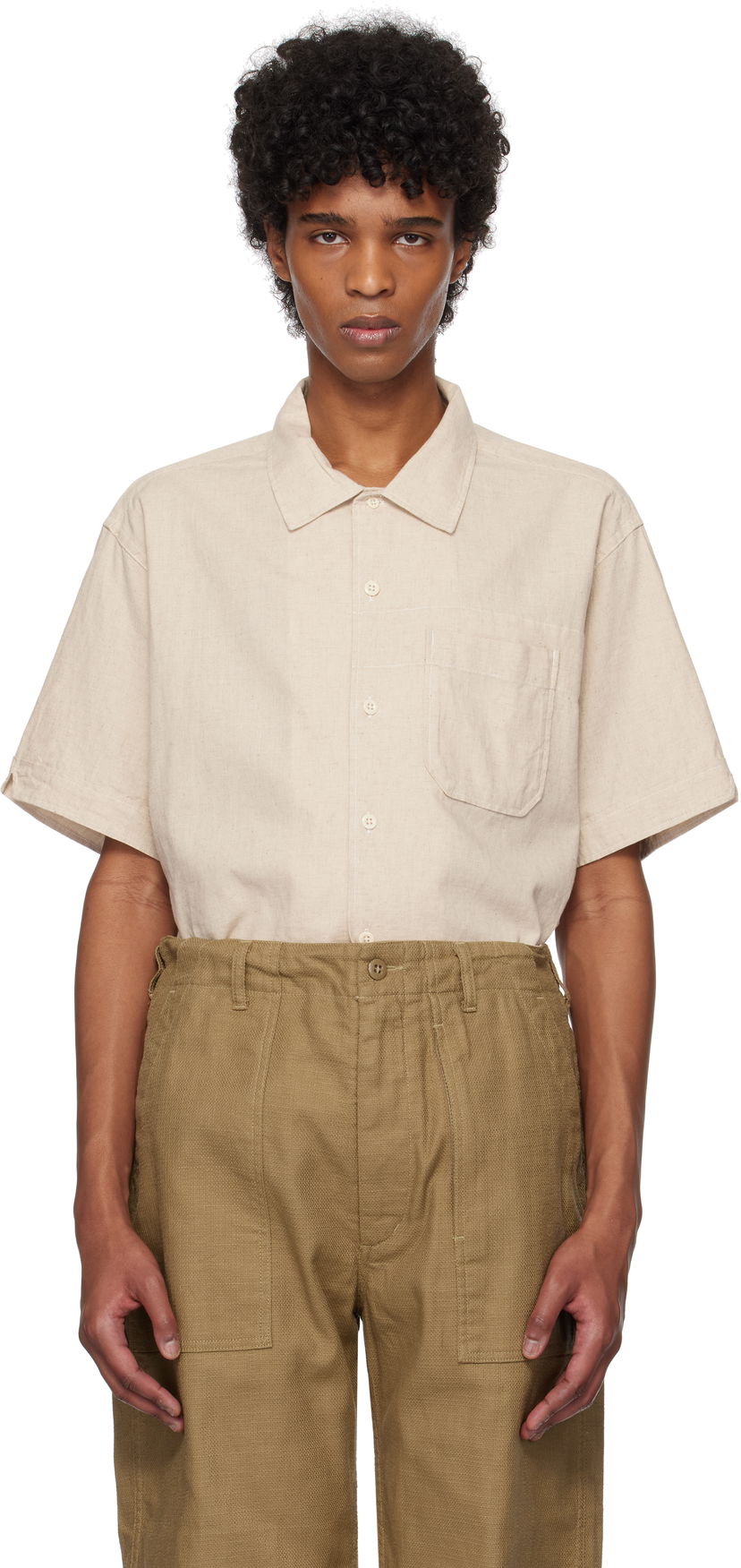 Сорочка Engineered Garments Engineered Garments Camp Shirt бежевий | 25S1A004