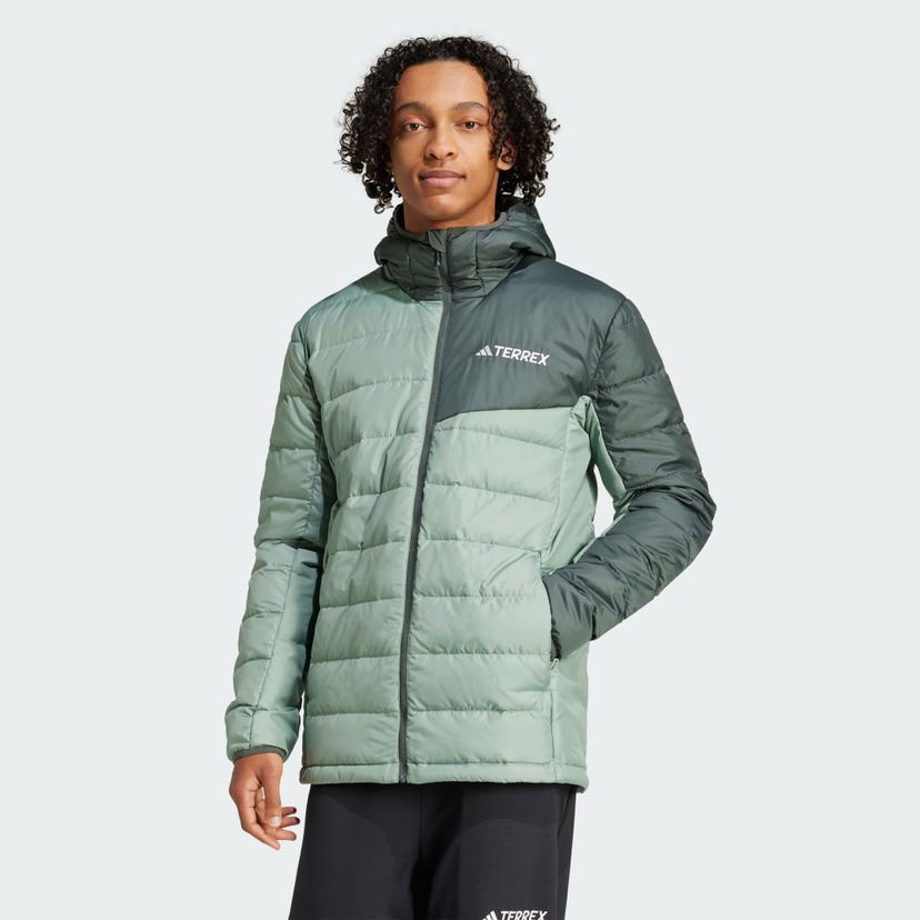 Пуховик adidas Performance Terrex Multi Light Down Hooded Jacket Зелений | JD8393