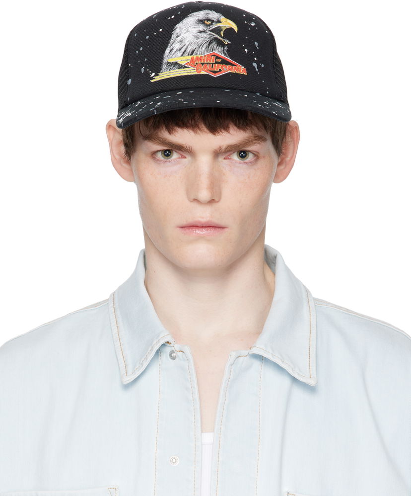 Кепка AMIRI AMIRI Vintage Trucker Cap чорний | AMHATR1027