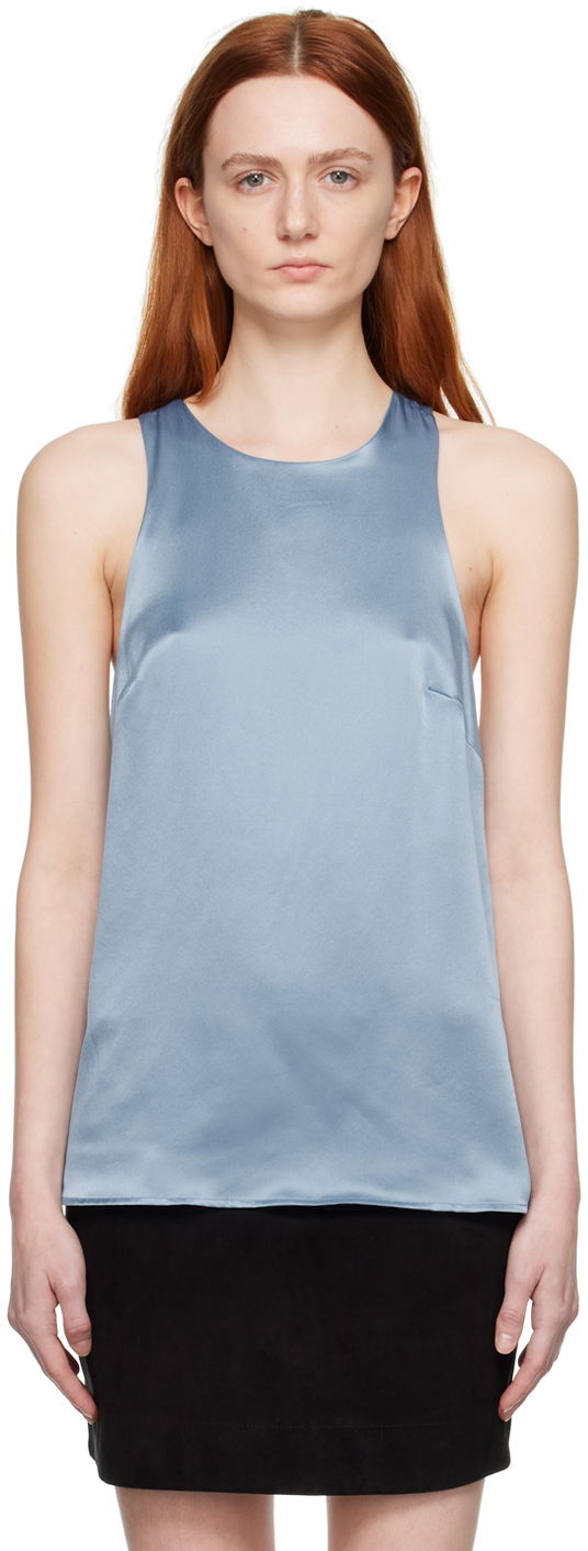 Безрукавка Loulou de Saison Loulou de Saison Estor Silk Camisole Синій | ESTOR