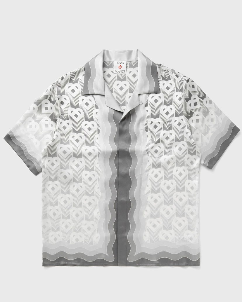 Сорочка Casablanca Casablanca Short Sleeve Cuban Collar Shirt Сірий | U-MPS25-SH-003-02