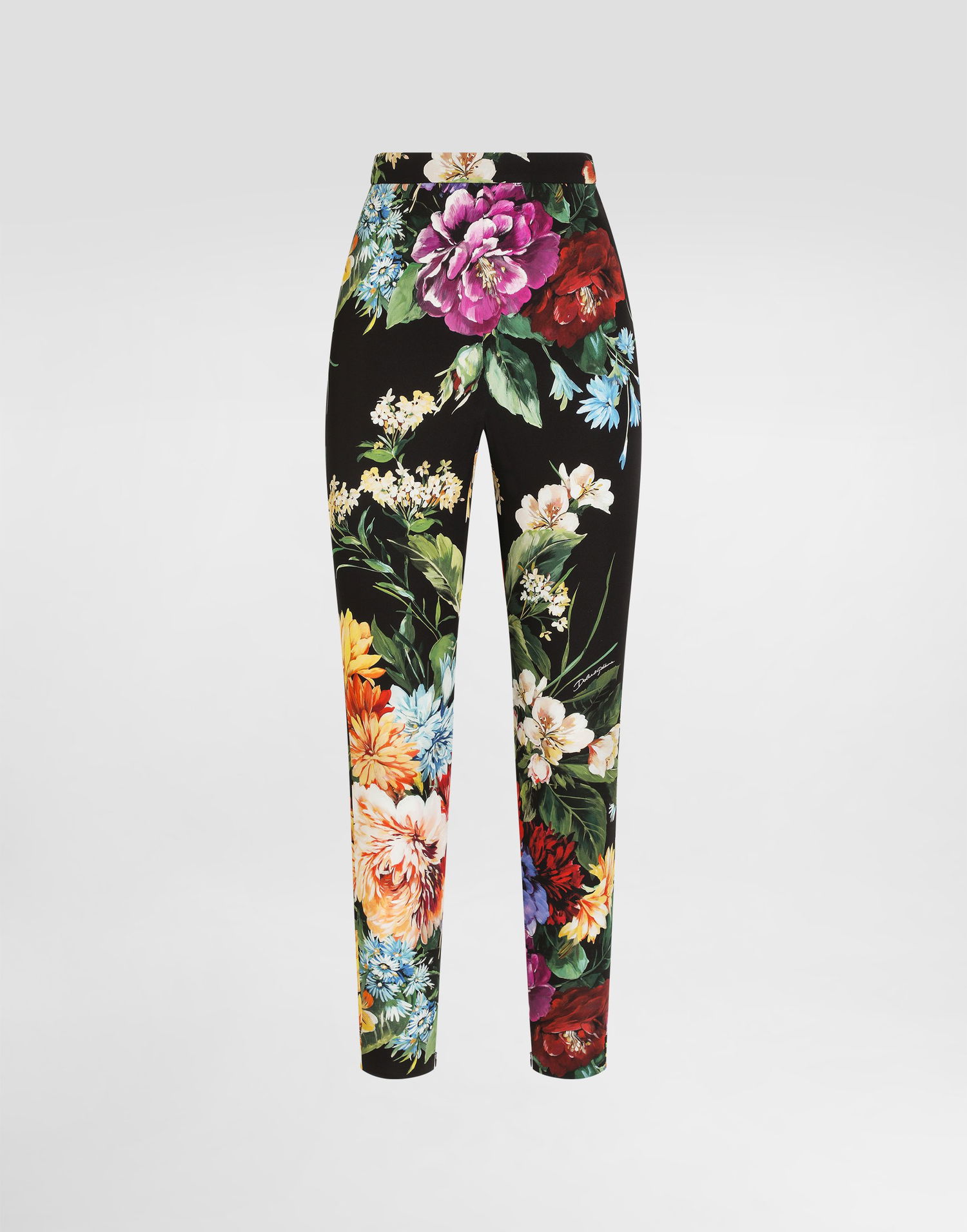 Штани Dolce & Gabbana Dolce & Gabbana Charmeuse Flower Bouquet-Print Pants чорний | FTCQ4TFSA7WHN5PC, 0