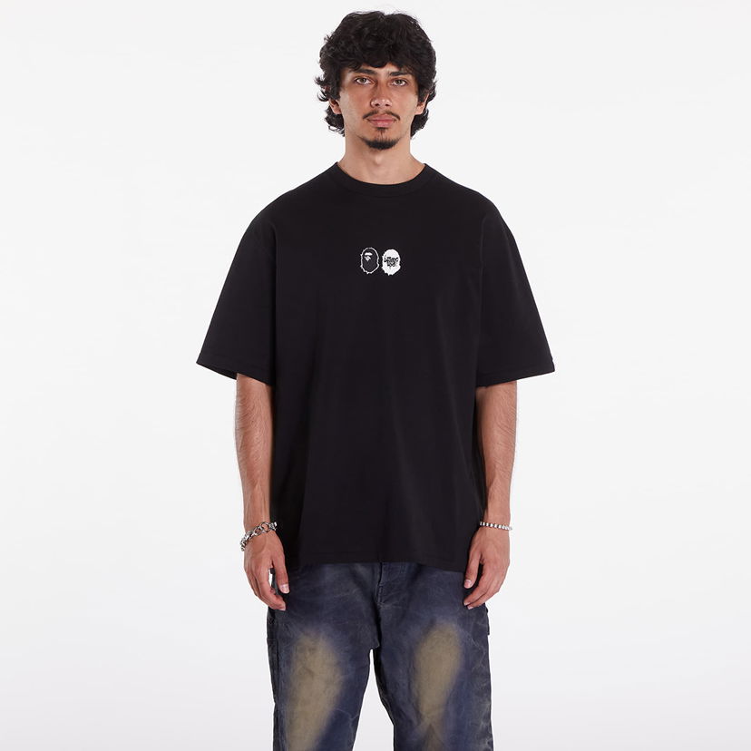 Футболка BAPE A BATHING APE Mad Ape Graphic Logo Relaxed Fit Tee чорний | 001TEK301341MBLK