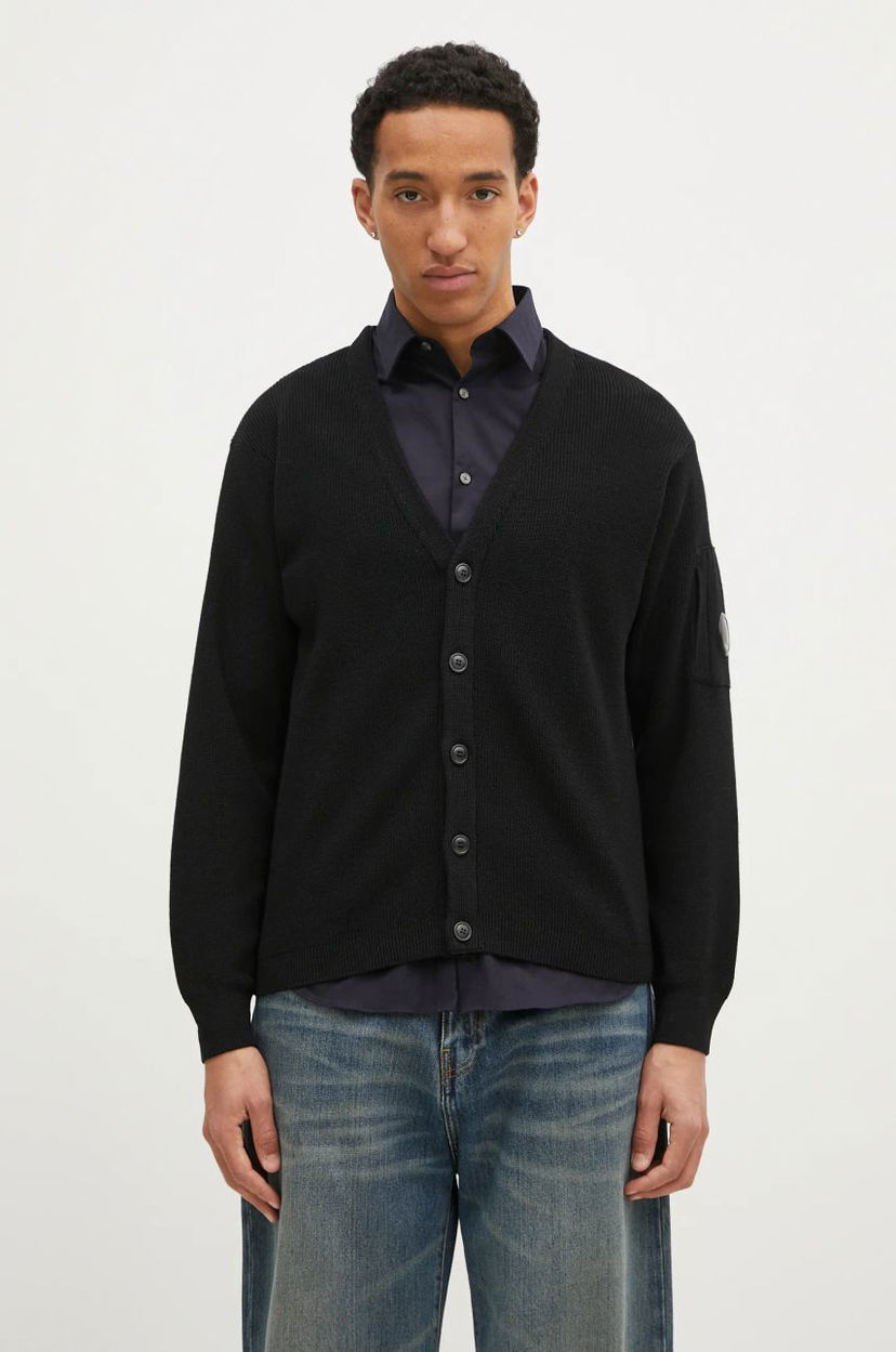 Cветр C.P. Company Re-Wool Knit Cardigan чорний | 17CMKN253A006595A